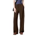 thumbnail image 2 of iHPH7 Drawstring Pants Women Fall Fashion Lounge Pants Women Baggy Pants Gaucho Pants for Women Fall Clothes Lounge Wear for Women Brown XL, 2 of 8