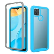For OPPO A15 Starry Sky Solid Color Series Shockproof PC + TPU Protective Case