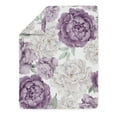 thumbnail image 4 of Sweet Jojo Designs Peony Floral Garden Lavender Purple and Ivory Toddler Bed Comforter Bedding Set Girl, 4 of 6