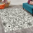 thumbnail image 2 of Vintage Decorative Rug, Oriental Scroll with Swirling Leaves with Eastern Design Inspirations, Quality Carpet for Bedroom Dorm and Living Room, 6 Sizes, Charcoal Grey, by Ambesonne, 2 of 4