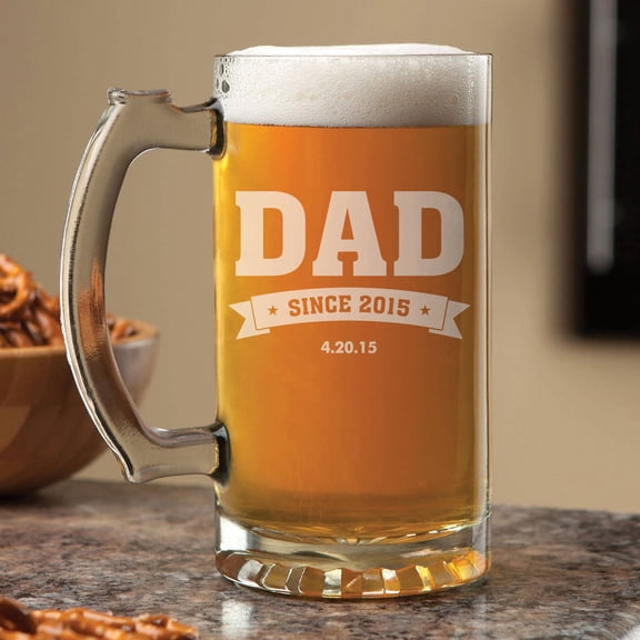 Personalized Beer Mug For Him, Special Dates