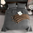 thumbnail image 3 of Wonderful Bedding Solid Washed Cotton 3-Piece Quilt Set, 3 of 6