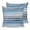 thumbnail image 7 of Outdoor Throw Pillow Cover Retro Nothern Europe Stripe Waterproof Cushion Covers 2 Pack Vintage Blue White Pillow Cases Home Decoration for Patio Garden Couch Sofa, 7 of 7