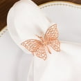 Efavormart 4 Pack | Metallic Blush Rose Gold Laser Cut Butterfly Napkin ...
