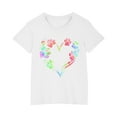 thumbnail image 2 of Mefallenssiah T-Shirt en Coton pour Enfants Garçons Filles Mode Mignon Col Rond Imprimé Tee Manches Courtes, 2 of 5