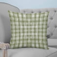 thumbnail image 4 of 26x26 Pillow Covers Set of 2, Sage Green Plaid Throw Pillow Covers Decorative Couch Cushion Case, Modern Art Checkered Farmhouse Microfiber Square Pillowcases for Bedroom Car Living Room, 4 of 7