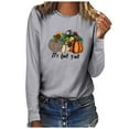 thumbnail image 1 of EQWLJWE Hauts d'Entraînement à Manches Longues pour Femmes C'est l'Automne Col Rond Imprimé Pull Blouse Manches Longues Vêtements d'Automne pour Femmes, 1 of 4