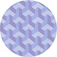 thumbnail image 1 of Ahgly Company Machine Washable Indoor Round Transitional Purple Mimosa Purple Area Rugs, 7' Round, 1 of 7