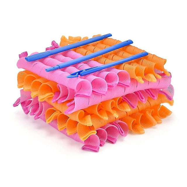20 rizadores de pelo sin calor, kit de rulos de pelo con rizos en espiral con ganchos para peinar, 55 cm/22 pulgadas, rizadores de pelo mágicos para dormir en rizadores de pelo sin