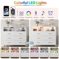 thumbnail image 5 of TROPOW 6 Drawers for Bedroom with Charging Station, Natural Wood Durable Dressers & Chests of Drawers with LED Light and Charging Station, TV Stand, Nursery, Entryway, Hallway, 5 of 7