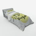 thumbnail image 3 of Ambesonne White Bedding Set 4 Pcs, Hand Drawn Sun Romance, Queen, Pale Yellow Black, 3 of 3