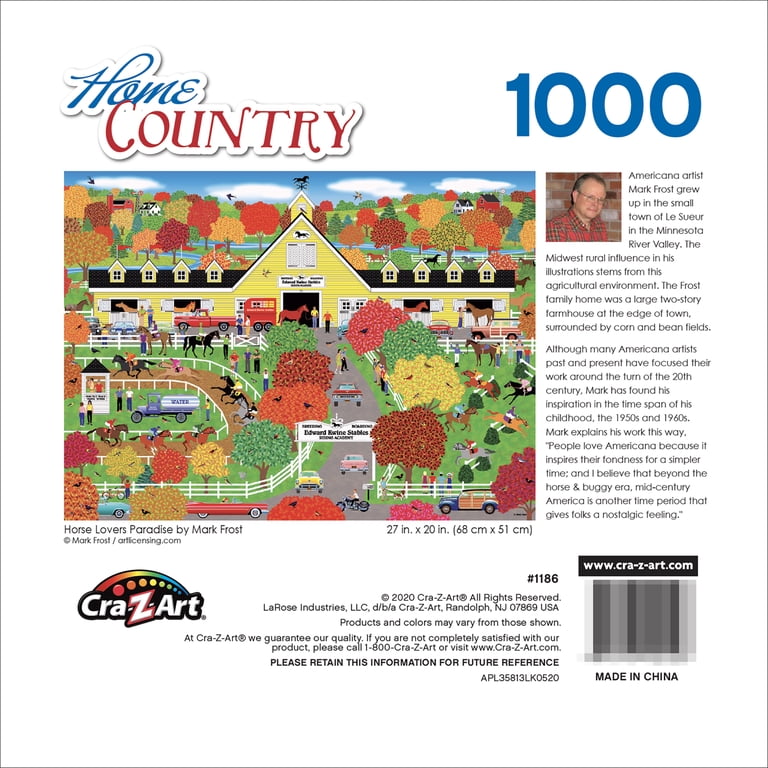 Cra-Z-Art Home Country 1000 piece Jigsaw Puzzle - Horse Lovers