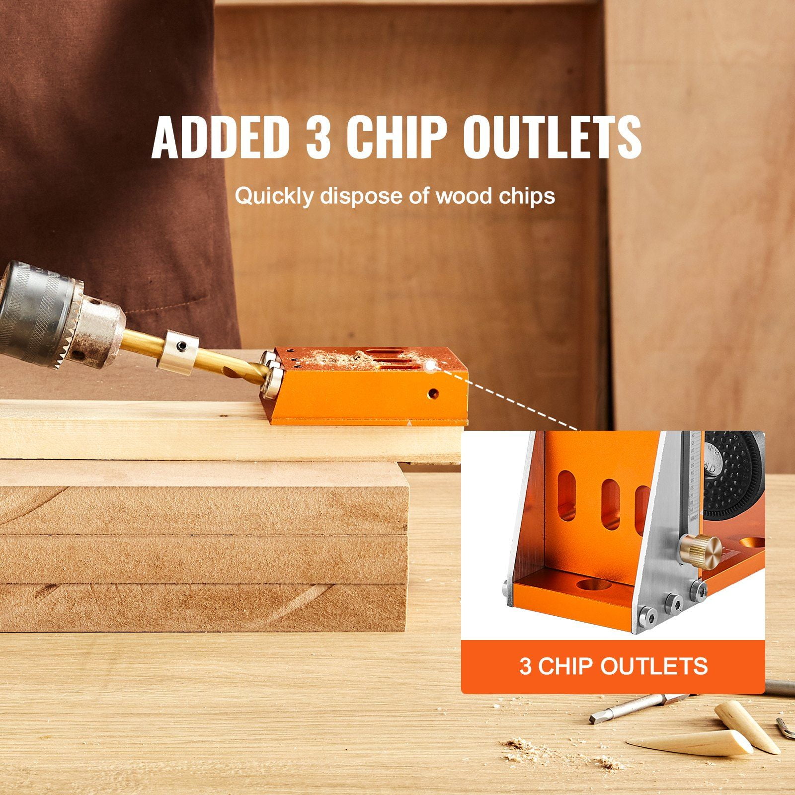 30Pcs Wood Joinery Pocket Hole Jig Kit – Adjustable with Step Drills, Wrenches & Square Drive Bits for Carpentry Projects