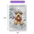 thumbnail image 5 of Playful Airedale Terrier Welcomes Winter Snowy Day with Cardinal Bird Garden Flag 12x18in Double Sided Dale Waterside Dog Lover Outdoor Decor - 2017, 5 of 5