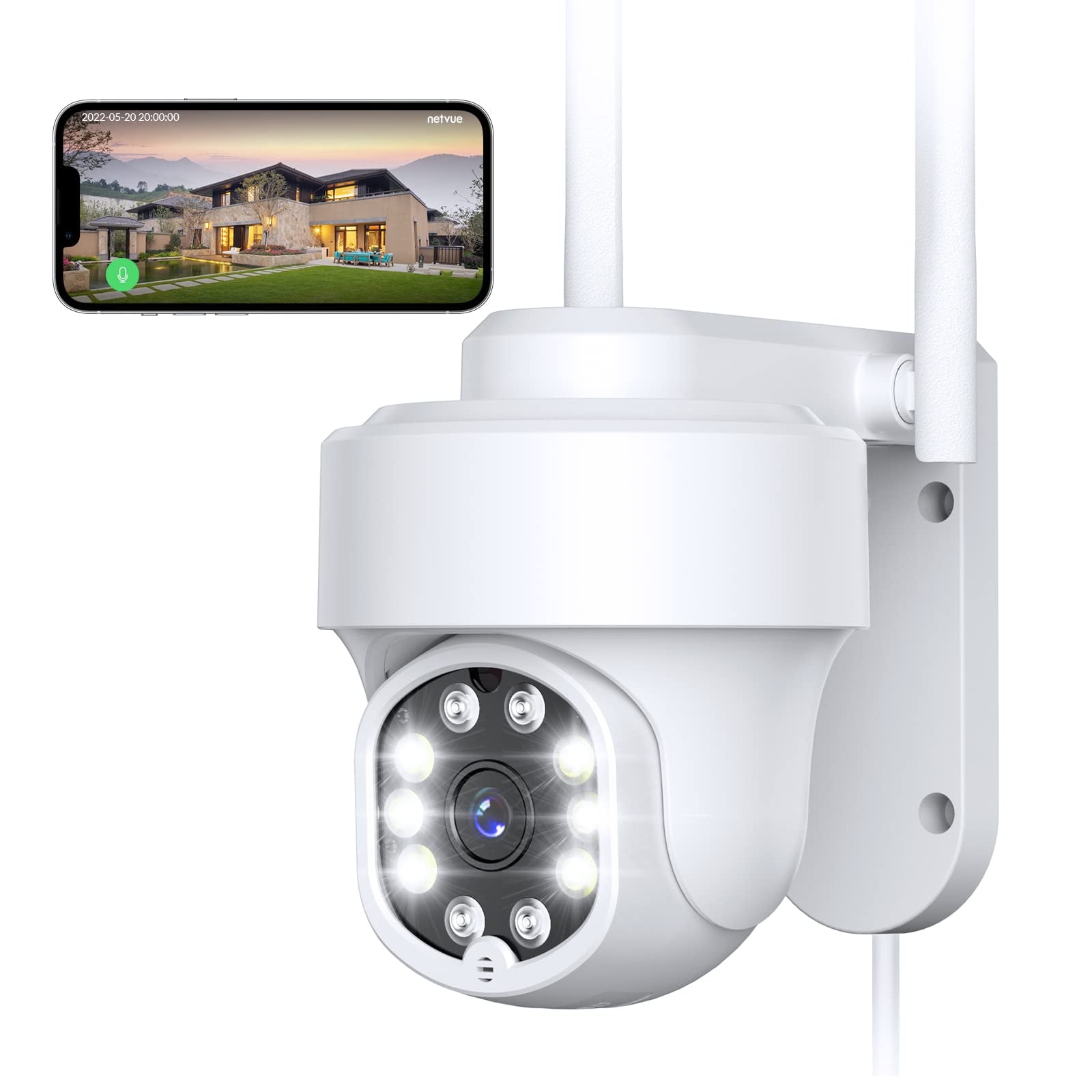 Security Camera Wireless WiFi, Netvue Home Surveillance Cameras Outdoor ...