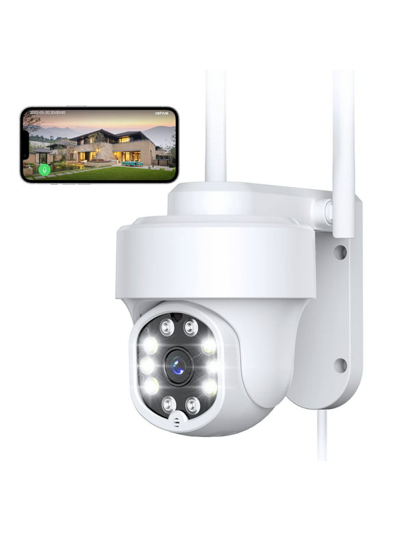 Security Cameras Wireless Wi-fi, Netvue 360 View Home Surveillance Outdoor Cameras, Only 2.4G Wifi