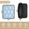 thumbnail image 6 of Hair Tools Storage with Heat Resistant Mat- A White Swan Printed Design Curling Iron Travel Bag/Flat Iron Case for Women, 6 of 8