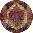 thumbnail image 1 of Ahgly Company Machine Washable Indoor Round Traditional Gold Brown Area Rugs, 3' Round, 1 of 7