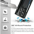 thumbnail image 3 of Case Compatible for Samsung Galaxy Z Fold 3 Case with S Pen, Built-in Front Screen Protector + Kickstand + Pen Holder Luxury Drop Resistance Protection Case for Galaxy Z fold 3 5G (Black), 3 of 7