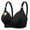 Black, variant on Cute Push Up Bralettes for Women Plus Size Full Coverage Wireless Bras Underwear Soft Ruched Support T-Shirt Bra, 40/90BC Brown