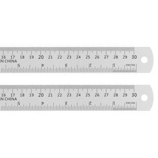 PRECISE 6 (15.2 cm) Steel Ruler, Dual Measurement in Inches & Millimeters, Stainless Steel, Pocket-Sized