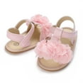 thumbnail image 5 of WREESH Baby Girls' Floral T-Strap Sandals: Soft Sole, Non-Slip, Breathable Open Toe Design for Summer Outdoor and First Walking Experiences Pink, 5 of 5