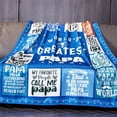 thumbnail image 3 of LHSHID Papa Blanket Gifts for Papa on Fathers Day from Grandkids World's Greatest Papa Soft Throw Blanket Christmas Birthday Present for Papa 60"x80", 3 of 6