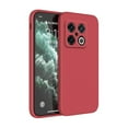 thumbnail image 1 of Luxury Shockproof Phone Case for Oneplus 10 Pro 10T 10R 10Pro 5G Simple Square Liquid Silicone Original Soft Back Cover Housing Wine Red Oneplus 10 Pro, 1 of 6