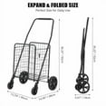 thumbnail image 2 of Chariot de Magasinage Pliant avec Caisses de Rangement Pliables et Roues Pivotantes à 360°, Chariot Utilitaire Robuste. Chariots Utilitaires Portatifs à Grande Capacité pour l'Épicerie, le Bureau et l'Extérieur, Prend en Charge, 2 of 9