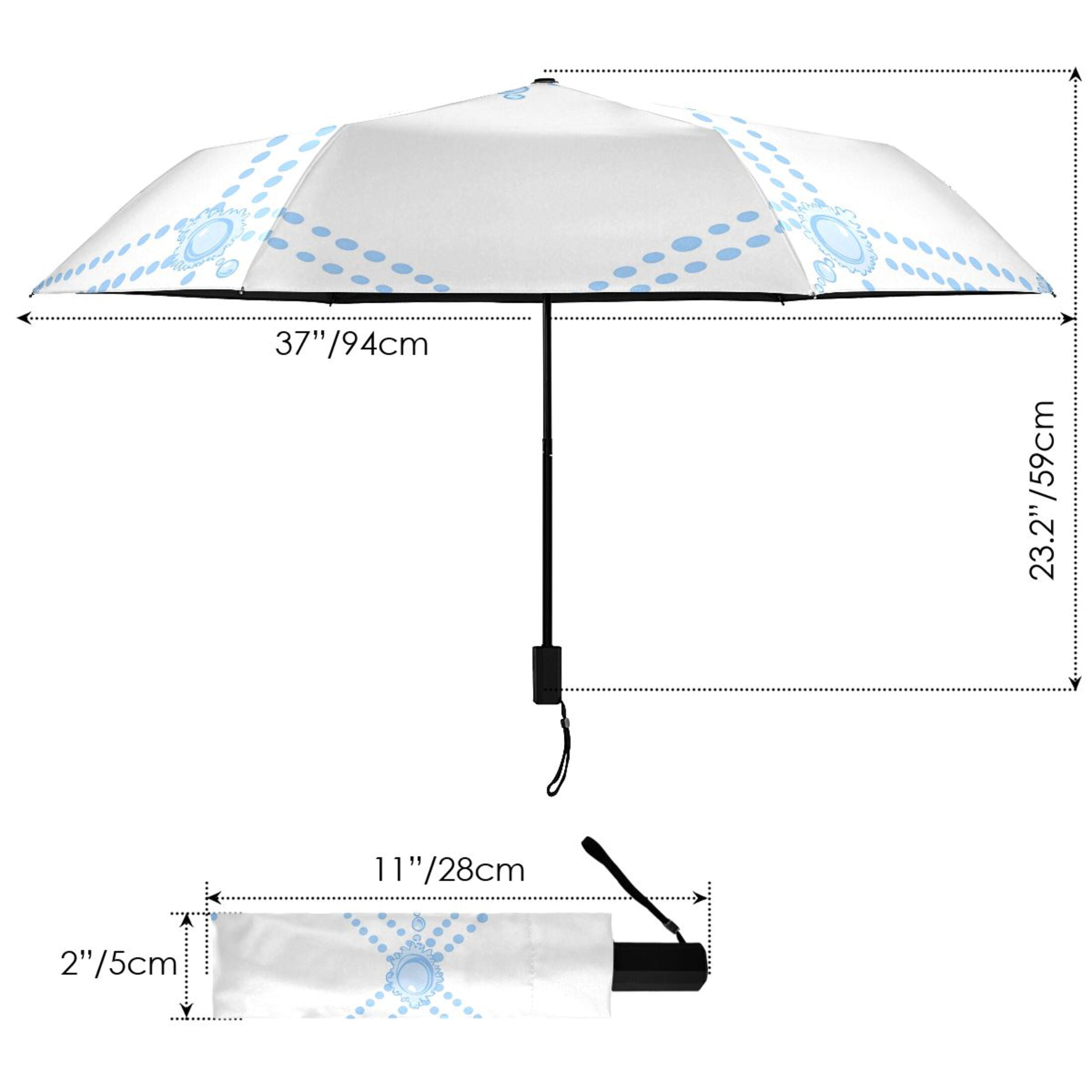 ALAZA Checkered Grid UPF 50+ Compact Folding Umbrella for Rain Travel Umbrella Packable