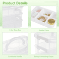 thumbnail image 3 of 3-Layer Organizer Case Stack & Carry Box, Plastic Multipurpose Storage Container Box, Portable Handled Storage Box with Removable Tray for Organizing Sewing Supplies, 3 of 5