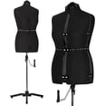 thumbnail image 1 of PayLessHere Female Manikin Adjustable Dress Model Display Torso Body Clothing Forms Adjustment to Waist & Hips & Neck & Back Length & Height, Black, 1 of 7
