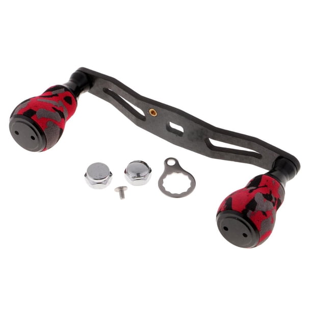 Carrete de Bricolaje Tornillos Baitcasting Carnada Sepia rojo shamjiam Manija del carrete de pesca