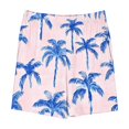 thumbnail image 3 of Odeerbi 5-14 Years Kids Boys Girls Summer Shorts Hawaiian Tropical Print Quick Dry Swim Trunks Beach Board Shorts Elastic Waistband Casual Loose Shorts with Pocket, 3 of 4