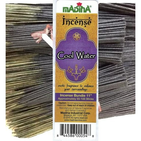 Madina Cool Water Incense:  85 - 100 sticks per pack