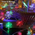 thumbnail image 5 of Luces de copo de nieve de colores, 50 luces LED de 16,08 pies, luces navideñas de copos de nieve con control remoto, 8 modos, 5 of 5