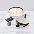 thumbnail image 5 of YFYANG 2 Piece Women's Portable Makeup Bags, Pink Spring Flowers Pattern Clutch Travel Toilet Bags Cosmetic Organizer, 5 of 7