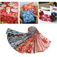 thumbnail image 4 of 40 Pieces 20inch/40inch Japanese Style Floral Pattern Fabric Strips Bundle Wrapping Sewing Craft Fabric Artcrafts Patchwork 6.5x50cm, 4 of 8