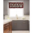 thumbnail image 5 of Valentine''s Day Love Valance Curtain 54x18in,Leopard Heart Rod Pocket Valances for Kitchen,Red Buffalo Plaid Short Curtains,Black White Stripes Privacy Curtain Valance,Windows Treatment for Bathroom, 5 of 6