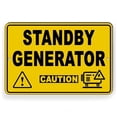 thumbnail image 1 of Señal de metal OSHA Danger Standby Generator (Advertencia de OSHA) Tamaño: 16 x 12 pulgadas, 1 of 4