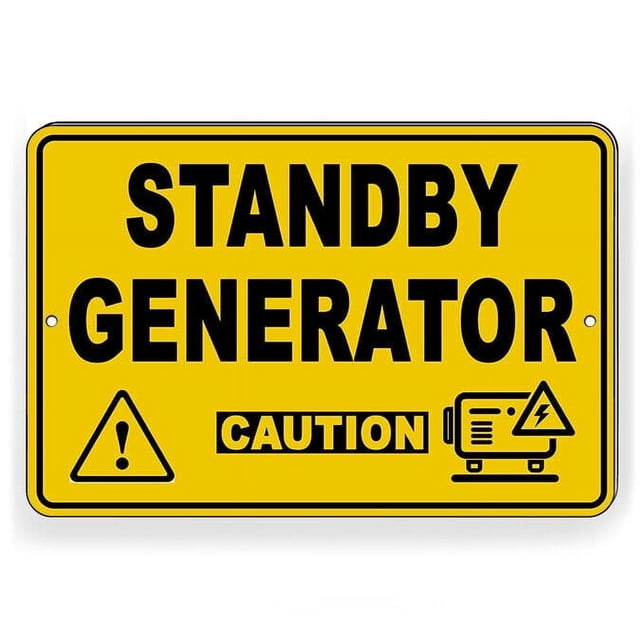 Señal de metal OSHA Danger Standby Generator (Advertencia de OSHA) Tamaño: 16 x 12 pulgadas