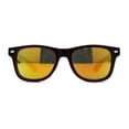 thumbnail image 3 of Child Size Kids Hipster Horn Rim Classic Plastic Sunglasses Red Orange Mirror, 3 of 4