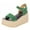 Green, variant on YDN Women Casual Buckle Strap Espadrilles Sandals Platform Wedge High Heels Open Toe Shoes Dating Party Daily Size 7 Green