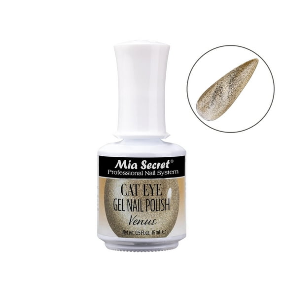 Mia Secret Cat Eye Gel Polish - Shimmery, Multidimensional effect- Infused with fine glitter- VENUS - 0.5 fl oz