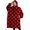 Red and Black, variant on Oversized Wearable Blanket Hoodie,Red and Black Checkered Pattern Sherpa Blanket Hoodie with Super Pockets,Super Warm Fuzzy Pullover for Women & Men