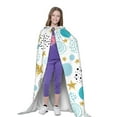 thumbnail image 4 of Honeii Gold Stars Blue Dots Pattern Print Poncho Cape, Cloak Coat, Snuggly Hooded Wearable Blanket, Hooded Cape For Teenagers,Halloween Costumes-Small, 4 of 7