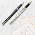 thumbnail image 6 of Waterman Hémisphère Fountain Pen | Stainless Steel with Chrome Trim | Medium Nib | Blue Ink | Gift Box, 6 of 7