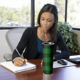 thumbnail image 3 of Green Check Skinny Tumbler 20oz - Insulated Water Bottle- Birthday Gifts for Mom Sister Friends Women, 3 of 7