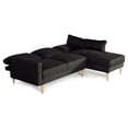 thumbnail image 4 of Sala Modular Reversible Makora Kissa con Memory Foam Color Negro Lino Respaldo Reclinable de 3 Posiciones, 4 of 8