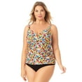 thumbnail image 2 of Anne Cole FLOWER FIELD MULTI Plus Size Floral Underwire Tankini Top, US 22W, 2 of 4